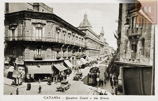 Catania Quattro Canti e via Etnea nel 1933